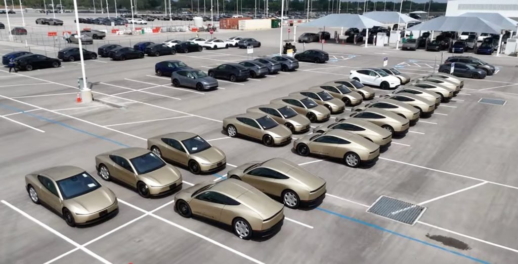 Tesla Parks 50+ Cybercabs at Gigafactory Texas Ahead of Volume Launch